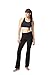 TLC Sport UK Women's Figure Firming Tummy Control Sculpting Compression Standard Waist Yoga Bootcut Bootleg Pants Black