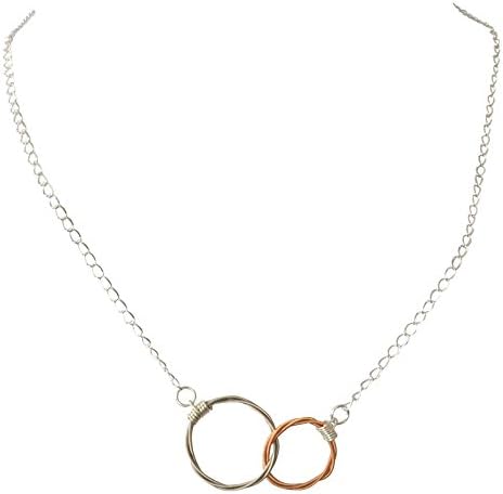 "Harmony" Sterling Silver and Guitar String Necklace - Two Tone