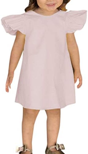 BaZhaHei Baby Girls Clothes Princess Party Dress Mini Dress Outfits Summer Fly Sleeve Infant Sundress Loose Tops 0-24 Months