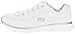 Skechers Sport Womens Synergy Elite Status Athletic Walking Sneaker,White/Silver Leather,7 M US