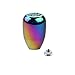 DEWHEL JDM Universal 5 Speed Manual Shift Knob M10x1.5 Screw On Neo Chrome