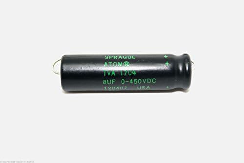SPRAGUE ATOM 8uF 450V CAPACITOR FOR VINTAGE AMPLIFIER FENDER AMPEG TUBE AMP ,WHO#-MVOW382HRT1875