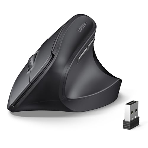 Souris Verticale sans Fil 2,4G et Bluetooth 5.4 Silencieuse 4000 DPI