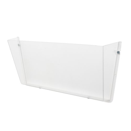 Deflecto Unbreakable DocuPocket, Wall File Organizer, Letter Size, Clear, Single Pocket, 14.5" x 3" x 6.5" (63201)