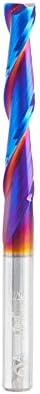 Amana Tool 46577-K CNC Spektra Extreme Tool Life Coated Spiral 2D/3D Carving 0.10 Deg Straight Angle Flat Bottom x 1/4 D x 1-1/2 CH x 1/4 SHK x 3 Inch Long x 2 Flute SC Up-Cut Router Bit