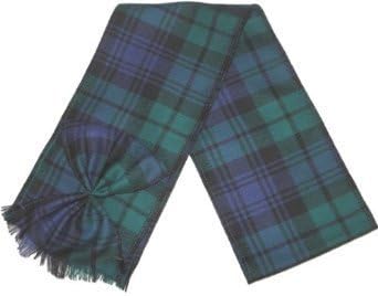 Scottish 100% Wool Tartan Ladies Mini Sash with Rosette - Blackwatch