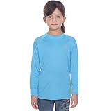 PIQIDIG Girls Shirts Long Sleeve Spf50+ – Youth Rash Guard Lightweight Sunsuits 7-14Years