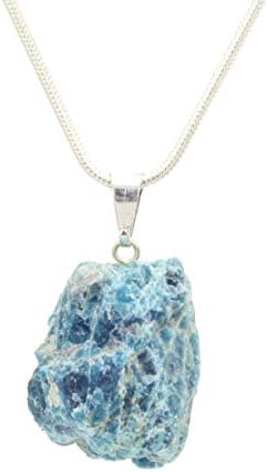 Genuine Premium Quality Healing Raw Gemstone Pendant Necklace- Amethyst, Apatite, Citrine, Emerald, Kyanite, Lepidolite, Clear & Rose Quartz, Tourmaline