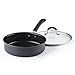 Cook N Home 2635 3 Quart/24cm Anodized Nonstick Saute Pan, 3 Quarts, Black