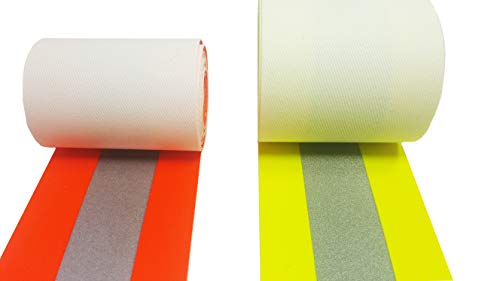 Reflective Flame Resistant Sew Tape 2" x 1m High Visibility Firefighter Fluorescent (Orange) - Thumbnail 5