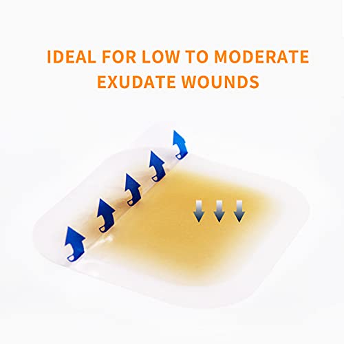 Dr. Med Bordered Hydrocolloid Wound Dressing 4"X 4", Thin Adhesive