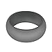 Haluoo Silicone Ring Wedding Band, Hypoallergenic Breathable Rubber Outdoor Sport Athletic Rings for Men Women Statement Engagement Ring Size 6-12, Blue, Gray, Camouflage, Black, Red (8, Gray)thumb 4