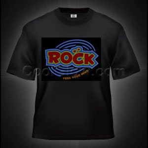 LED Sound Activated T-Shirt - Rock Music