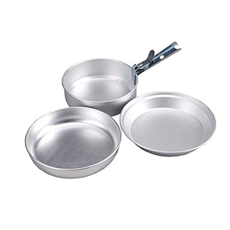 AceCamp Camping-Kochtopfset, Stapelbar, Kochset, Kochgeschirr, Kompakt, Aluminium, 3-,4- und 5-teilig