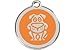 Engraved Stainless Steel with Enamel Pet I.D. Tag - Medium Dog