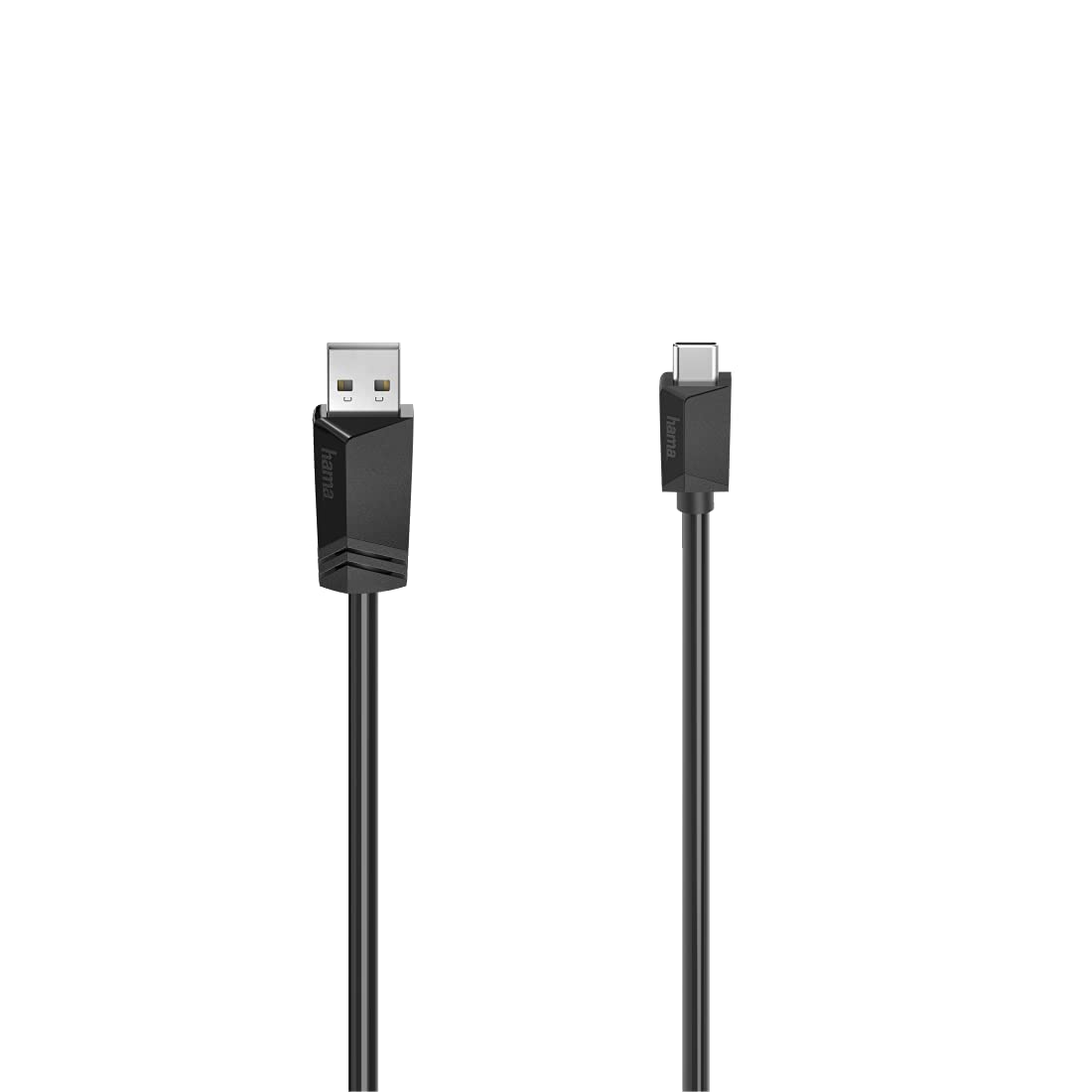 Hama 200632 USB C Cable, USB A Male to USB C Male, USB 2.0, 480 Mbps, 1.5 m, black