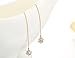 Windshow 18K Gold Plated CZ Diamond Cube Long Chain Drop Dangle Earrings