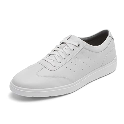 Rockport Men's Total Motion Court T-Toe, White, 10