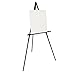 US Art Supply 64 inch High x 27-1/2 inch Wide Black Wooden Tripod Display Easel, Floor Easel, Artist Easel, Adjustable Tray Chain (4-Easels)