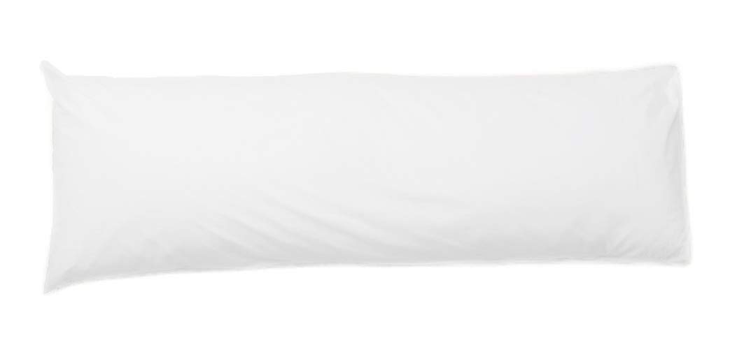 R&Z Long Bolster Pillow Case 100% Polycotton Blend PREGNANCY Maternity Orthopaedic Support Pillowcase (White, 6Ft)
