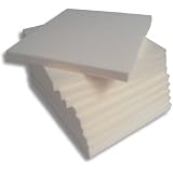 Feuille De Mousse Haute Densité 35D - Rembourrage Pour Coussins, Canapés, Bancs - Blanche - Épaisseur 12 Cm, 55x55 Cm