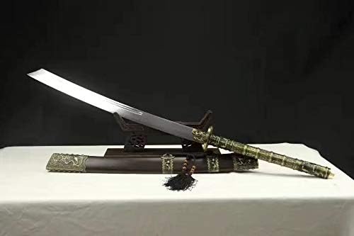 Handmade Sword,Kangxi baodao,Damascus Steel Blade,Alloy,Rosewood Scabbard