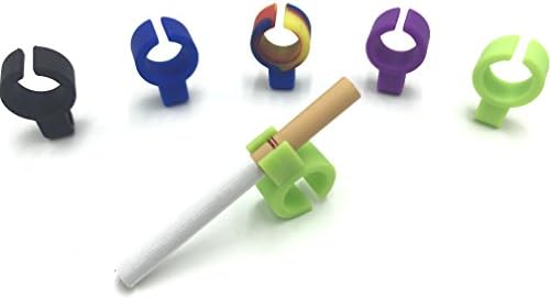 Cigarette Holder, Hands free Soft Silicone Cigarette Finger Ring Holder 5pcs by Yuwanting