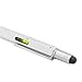 Tool Ballpoint Pen Screwdriver,Mini Multifunction Stylus Aluminium Ballpoint Pen 6-in-1 Combo Pen with Stylus, Flat and Phillips Screwdriver Bit, Bubble Level, and 4