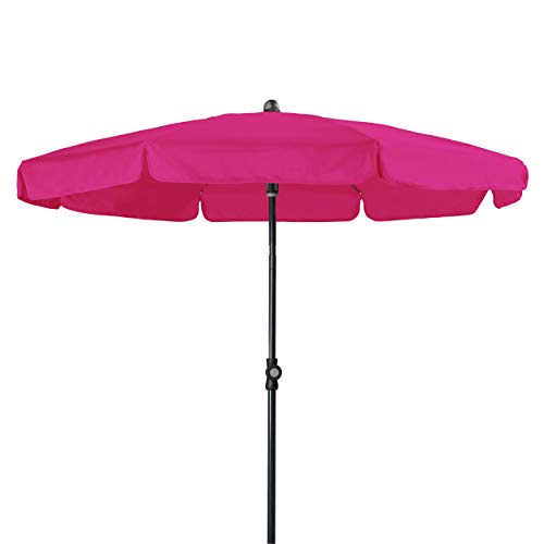 Doppler - Hochwertiger Sonnenschirm für den Balkon - Knickbar - Wetterfest - UV-Schutz 50+ - Fuchsia - 150 cm – Bild 2