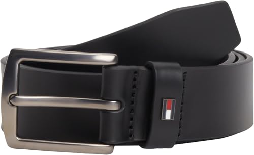 Cintura Uomo Denton 3,5 cm Cintura in Pelle, Nero (Black), 80 cm