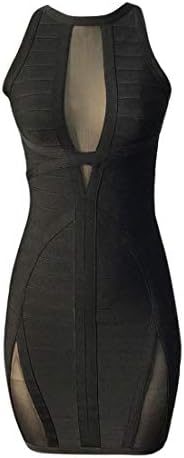 KAOUYOU Women's Sleeveless Bodycon Bandage Dress Sexy Mesh Dress Evening Party