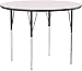 Flash Furniture 48'' Round Grey Thermal Laminate Activity Table - Standard Height Adjustable Legs