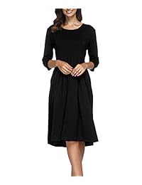 Mesitelin Blusa de túnica a cuadros de manga larga Túnica de túnica suelta informal de manga larga