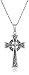 Sterling Silver Celtic Cross Pendant Necklace , 18