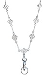Hidden Hollow Beads Shapes Fashion Lanyard Necklace, Women's Super Strong Chain Lanyard for ID Badge Holder and Keys, 34" Long (Celtic Magnetic Breakaway)