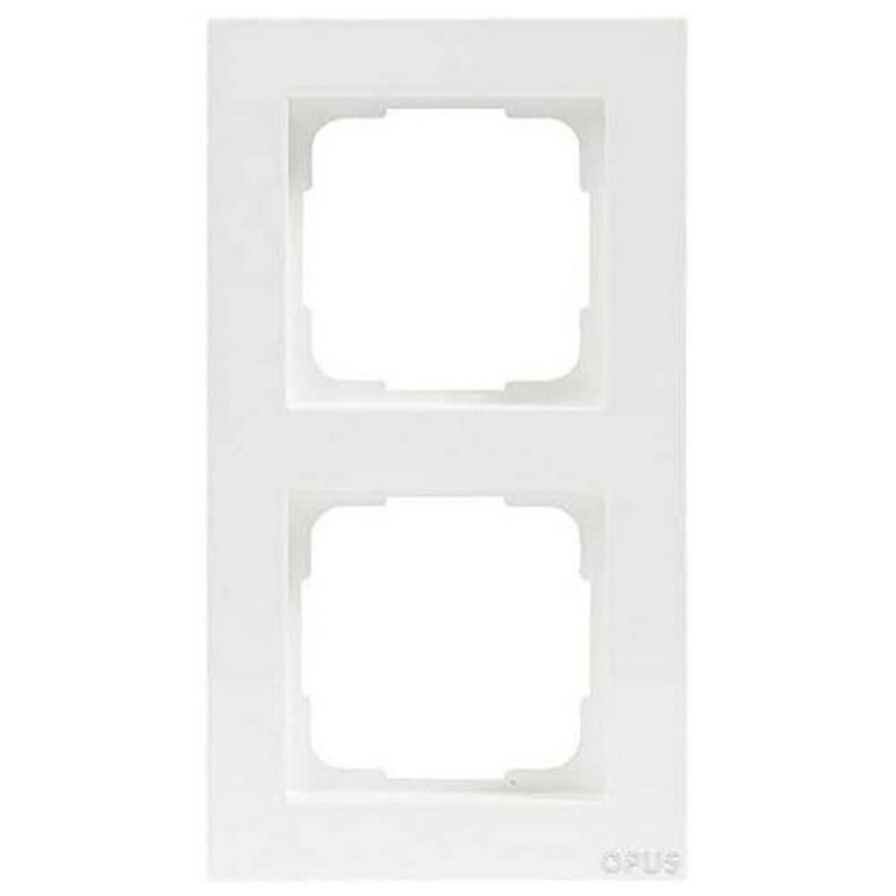 OPUS® 55 Cube Cover Frame Design 2 Sockets, Colour Polar White