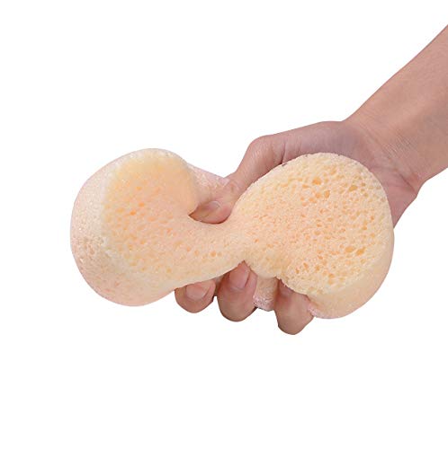 Topstone Natural Bath Facial Sponges , Antibacterial and Deodorant, Set of 2,Pink and Blue , Random Color