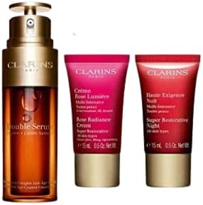 Clarins Double Serum 50ml + Radiance & Restorative Night Cream Set