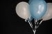 Metallic Pearl White and Light Baby Blue Balloons 12 Inch Thick Latex Balloon Pack of 72 and 65 Yards Curling Ribbons Party Set for Elephant Baby Shower Birthday Wedding Gender Reveal Party Supplies