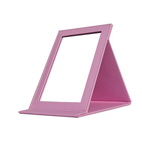 Folding Travel Vanity Mirror with Desktop Standing Makeup Mirror for