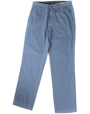 Men's Flat Front Chino Pants [Tide Blue] [38x30]