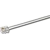 C2G Straight Wired Modular Cable, Telephone Cable for RJ12 6P6C, 50 Foot Straight-Through Pinned Cable, Silver, C2G 08115