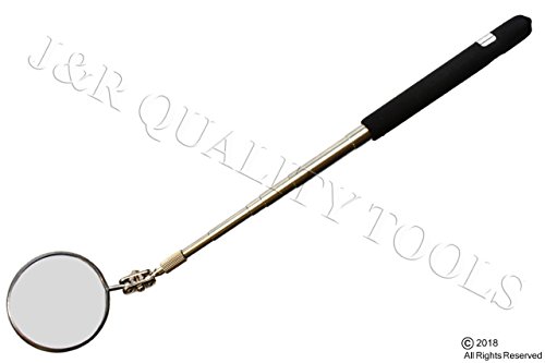 Telescoping Inspection Mirror Two 2-1/4" Mirrors 30" Retractable Handle