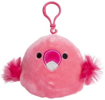 Squishmallow Kellytoy Sea Life 3.5 Inch Clip-On Cookie The Flamingo- Super Soft Plush Toy Pillow Pet Animal Pillow Pal Buddy Stuffed Animal Birthday Gift Holiday