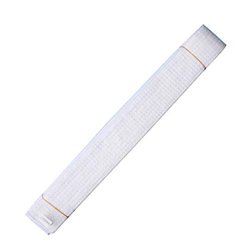 OTRIEK Taekwondo Colored Ranking Belts Cotton Martial Arts Judo Karate TKD Aikido Uniform Belt Adult (White, 280cm)