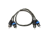 Sky High Car Audio 2 Channel Twisted 3 ft RCA Cables Coated 3' OFC