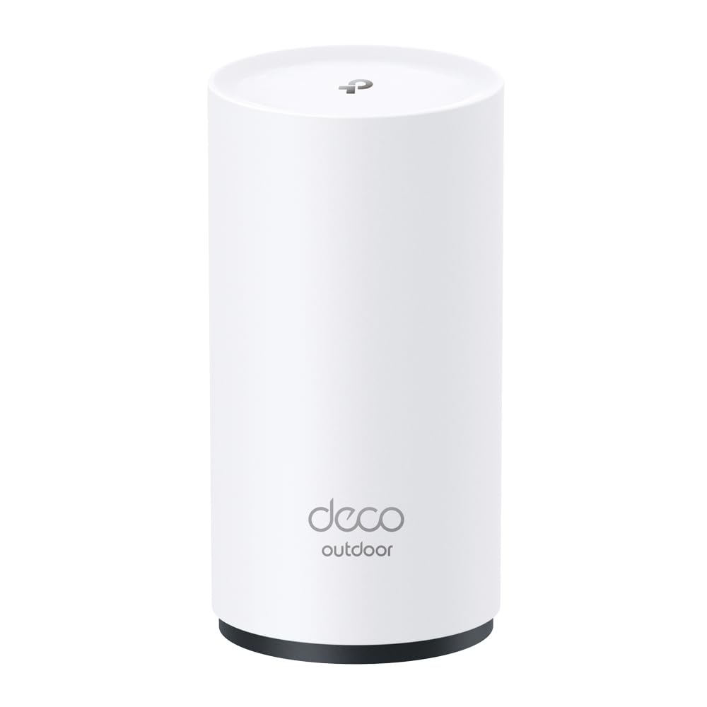 Photo 1 of TP-Link Deco X20-OUTDOOR AX1800 Dual-Band Wi-Fi 6 Outdoor Mesh WiFi Extender Unit | Up to 2,200 sq.ft| 2 Gigabit PoE+ Ports, Waterproof| HomeShield| 3 Mounting Options| Secure by Design, 1-Pack