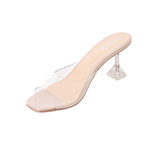 closed toe clear heels