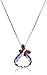 Amazon Collection Sterling Silver with Swarovski Elements Butterfly Pendant Necklace, 18