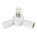 Electop E27 TO E27 3 in 1 Bulb Lamp Light Socket Adapter 3 way Lamp Holder Horizontal Splitter